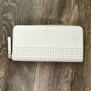 Kate Spade large white Continental wallet